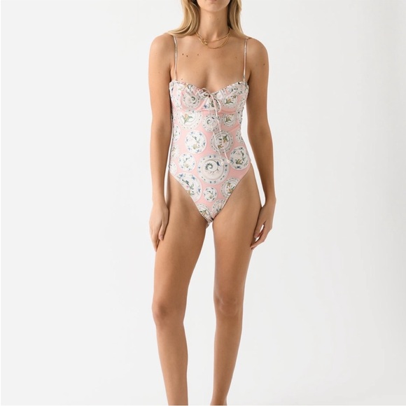 NWT Agua by Agua Bendita One Piece Women's Ebano Menaje One-Piece Swimsuit - Picture 2 of 3